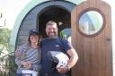 Sauna owner Nikki Gallagher and lifeboat volunteer Giles Bristow.