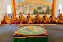the Tibetan monks with their mandala
