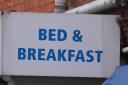 Bed and breakfast stock photo