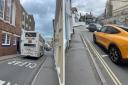 A LYME REGIS business owner warns 'an accident is waiting to happen' as park and ride buses battle through the town's narrow lanes.