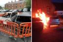 A FIRE which destroyed several cars in a Bridport car park may have been started deliberately, police say. 
