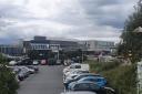 The Seldown Road car park, with Poole Bus Station and The Dolphin in the background