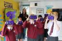 Students from Lockyer’s Middle School in Corfe Mullen are visited by the Curiosity Cube
