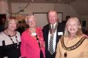 Rotarian Jan Banks, Cllr Mrs Viv Charrett, Rotary president Peter Boardman, and Cllr Lesley Dedman