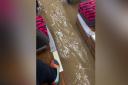 Water came flooding into the X54 bus on its way through Lulworth