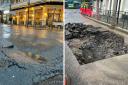 Bournemouth sinkhole before and after.