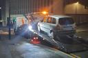 Vauxhall Zafira towed away