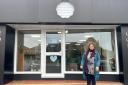 Alix Digby-West outside the new premises