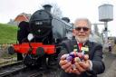 Easter Egg hunt Ian Coane train guard Swanage station