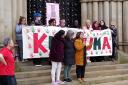 A vigil was held in Bradford city centre today to remember Kulsuma Akter. MP Naz Shah addresses the crowd.