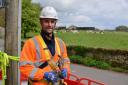 Openreach engineers are rolling out the new broadband connection to rural areas
