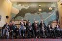 D-Day veterans in the map room (Andrew Matthews/PA)