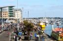 Crowds on Poole Quay