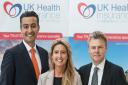 SUPPORT: The sponsors of the UK Health Insurance Invest in Dorset Award. L-r Hooshiar Mires, operations director and Kirstie Pruett, sales and key relationship manager and Adam Sherring, sales director