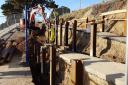 Work to replace the ramped access path at Friars Cliff in Christchurch