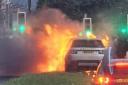 Car fire in West Howe