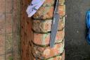 Litter pickers shock after finding large knife in sock
