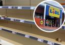Empty shelves in Lidl, Barrack Road - Debbie Plimmer