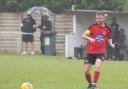 Tyrone Carkeet (Poppies) in action during the pre-season friendly between Sherborne Town and Bournemouth 'Poppies' on 10th July 2021 at Raleigh Grove, Sherborne, Dorset. Photo: Ian Middlebrook