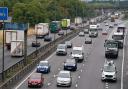 Slow moving traffic om the M5 (PA)