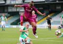 Manchester City's Nikita Parris jumps to avoid a tackle with Yeovil's Helen Bleazard during the FA Women's Super League at Huish Park, Yeovil. PRESS ASSOCIATION Photo. Picture date: Sunday September 24, 2017. See PA story SOCCER Yeovil