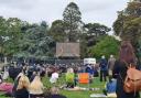 Crowd gathers in Bournemouth's Lower Gardens for Her Majesty Queen Elizabeth II's state funeral