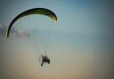 Hoare flew a paramotor 