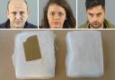 Glynn Paul Davies, left, Sheena Spedding, centre, and Lee Hollister, right, have been jailed for a drug smuggling plot