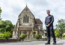 Reverend Mike Trotman outside St Peter’s Church in Parkstone.