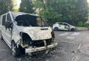At least two cars were burned out in Wimborne