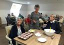 Maggie Richardson with Ferndown care home residents