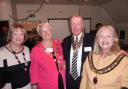 Rotarian Jan Banks, Cllr Mrs Viv Charrett, Rotary president Peter Boardman, and Cllr Lesley Dedman