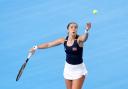 Jodie Burrage was beaten on her Australian Open debut