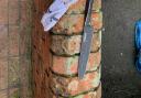 Litter pickers shock after finding large knife in sock