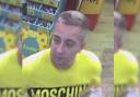 An image of a man police want to speak with in relation to the theft