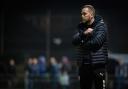 James Ellis pictured on the sidelines during Poole's win over Gosport Borough