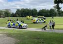 Emergency services in Poole Park on May 23, 2024