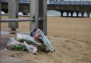 Floral tributes have been left on Bournemouth beach after the death of Amie Gray.
