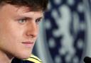 Scotland's Ben Gannon-Doak during a press conference at the Atrium Health Training Ground in Charlotte, North Carolina.