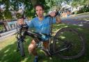 SLOW DOWN: Chris Courage, whose bicycle was torn in two by the force of a collision with a vehicle