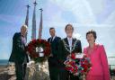 Bournemouth councillors lay wreaths in memory of the late Red Arrows pilot Jon Egging two years after his death
