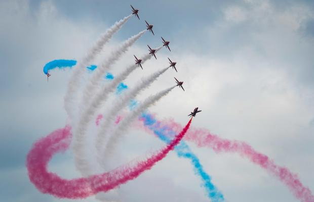 Bournemouth Echo: The Red Arrows put on quite the show at last year's Bournemouth Air Festival. Picture: Richard Crease