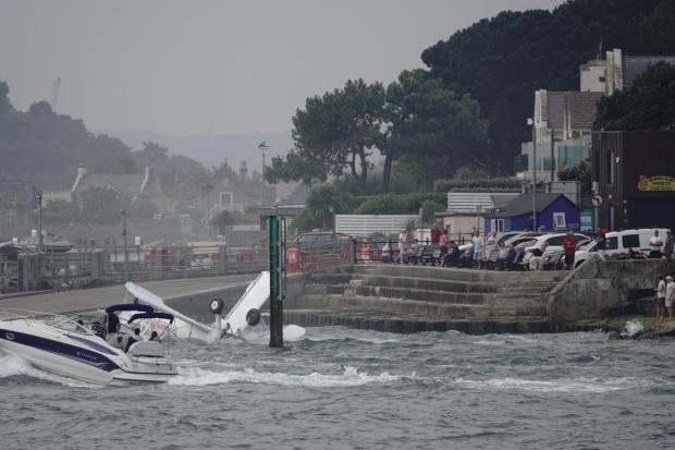 Bournemouth Echo: The biplane ditches in Poole Harbour. Picture: John Thacker