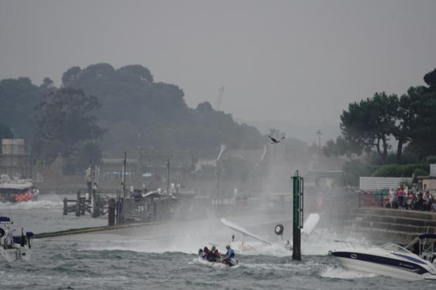 Bournemouth Echo: The biplane ditches in Poole Harbour. Picture: John Thacker