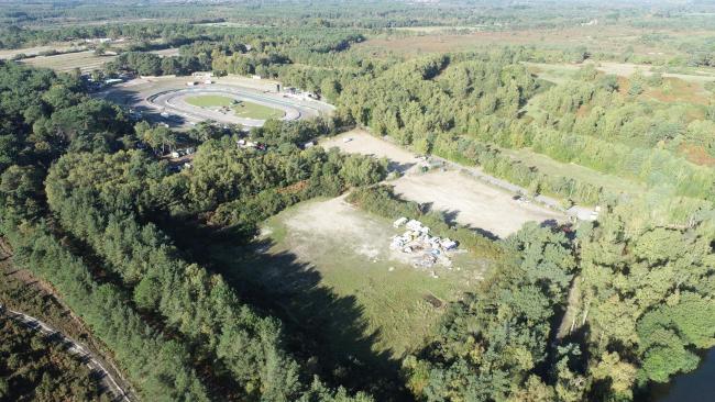Aerial image of the Ringwood Raceway site in Matchams Lane. Picture: Inspired Villages