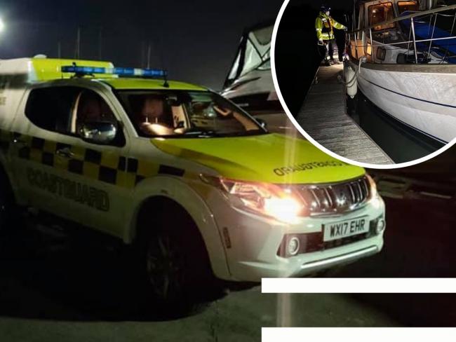 Emergency services attended a yacht in a Poole marina on Thursday, October 21. Picture: Southbourne Coastguard