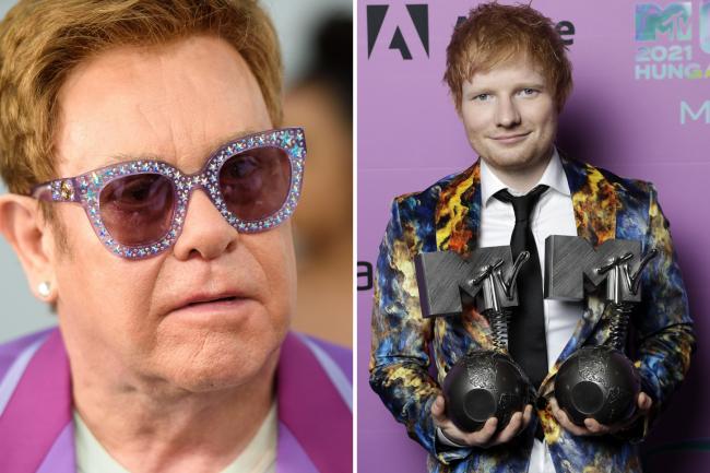 Elton John (left) Ed Sheeran (right). Credit: PA
