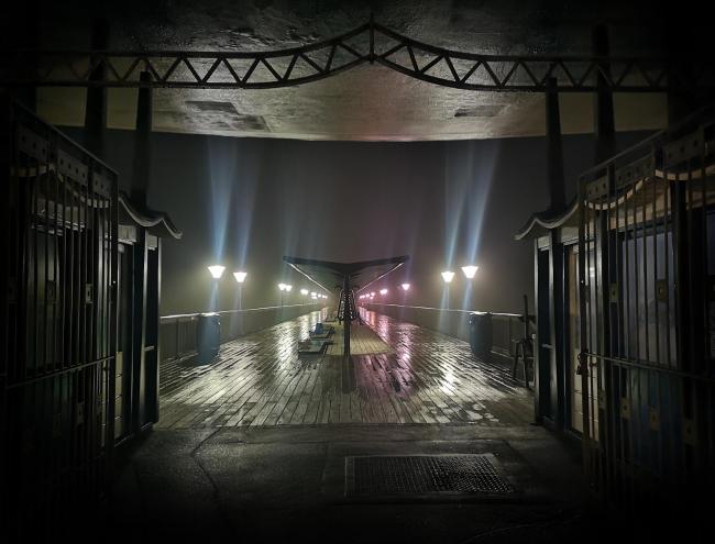 A very spooky looking Boscombe Pier captured during rain and fog by Michelle Poczapsky.