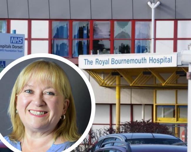 Royal Bournemouth Hospital, inset: Cllr Karen Rampton
