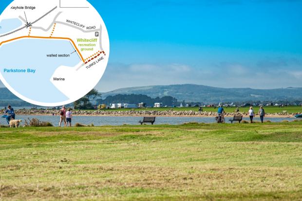 Whitecliff walking and cycling improvements given the go ahead. Picture: BCP Council/Andy Beeson